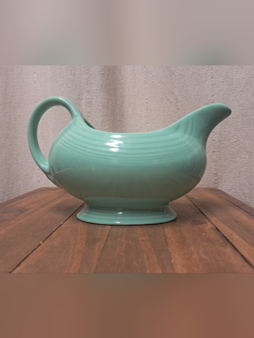 Vintage Fiesta Sea Mist Green Gravy Boat Sauceboat Homer Laughlin HLC USA